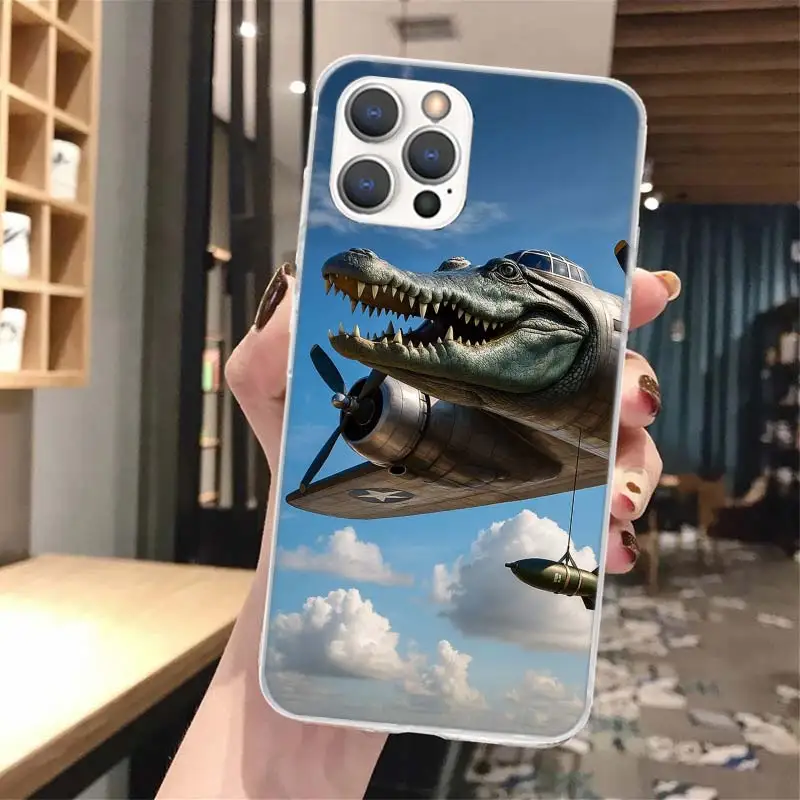 Funda de teléfono con llamada de silicona de animales Brainrot italiano para iPhone 11 12 Mini 13 Pro X XS Max XR 7 8 Plus 6 6S 5 5S SE 2020 - imagen 4