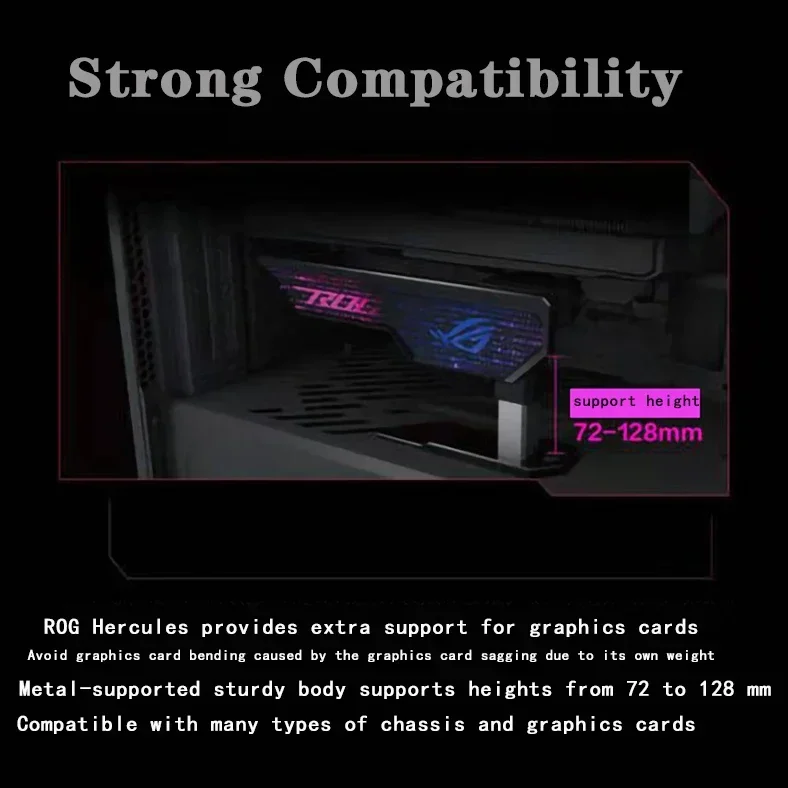 Soporte para tarjeta gráfica ROG Hercules, soporte para GPU, ordenador de bricolaje, juegos de escritorio RTX3080/3090DDR5, juegos ASUS gamer country - imagen 3