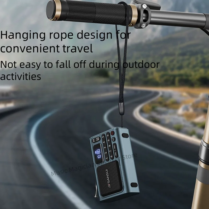 Nuevo Altavoz Bluetooth SanSui F77 Radio FM compatible con grabación de Radio de campus de alta fidelidad salida de auriculares unidad USB tarjeta TF AUX - imagen 4