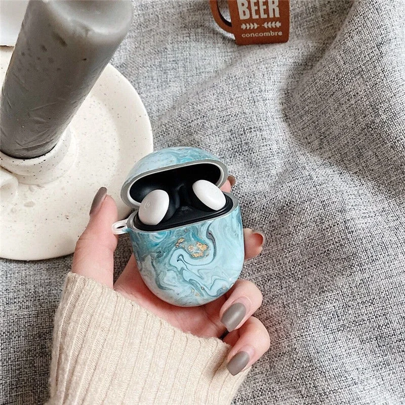 Superficie dura de mármol para Google Pixel Buds A-Series funda protectora para auriculares Google Pixel Buds2 funda para auriculares inalámbricos - imagen 5