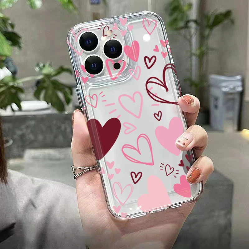 Funda de teléfono con labios y flores rosas y corazón del Día de San Valentín para Samsung Galaxy A36 A35 A34 A33 A55 A16 S25 FE S24 S23 S22 Ultra Plus - imagen 5