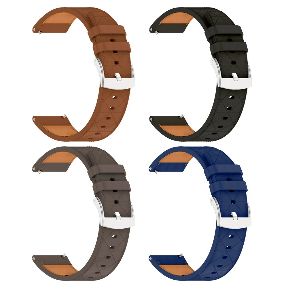 Correa de 22mm para Huami Amazfit GTR, pulsera de reloj inteligente de 47mm para Xiaomi Amazfit GTR 4/3/3 Pro/2/2e, Correa de cuero - imagen 2