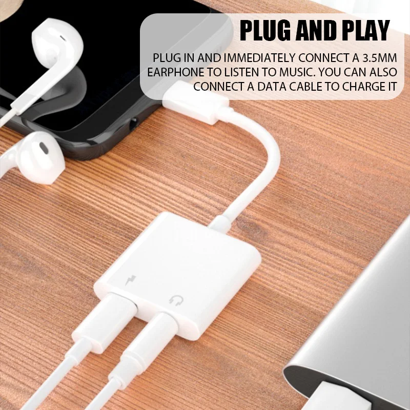 Adaptador de auriculares USB-C para iPhone 15 Pro Max Xiaomi Samsung Aux Audio Splitter tipo C a adaptador de 3,5mm Cable Jack para auriculares - imagen 2
