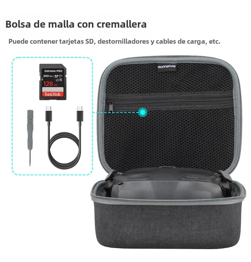 Estuche de transporte de carcasa dura para gafas DJI Neo NEO 2, bolsa de almacenamiento voladora, caja absorbente de golpes para accesorios de Dron DJI Neo - imagen 4