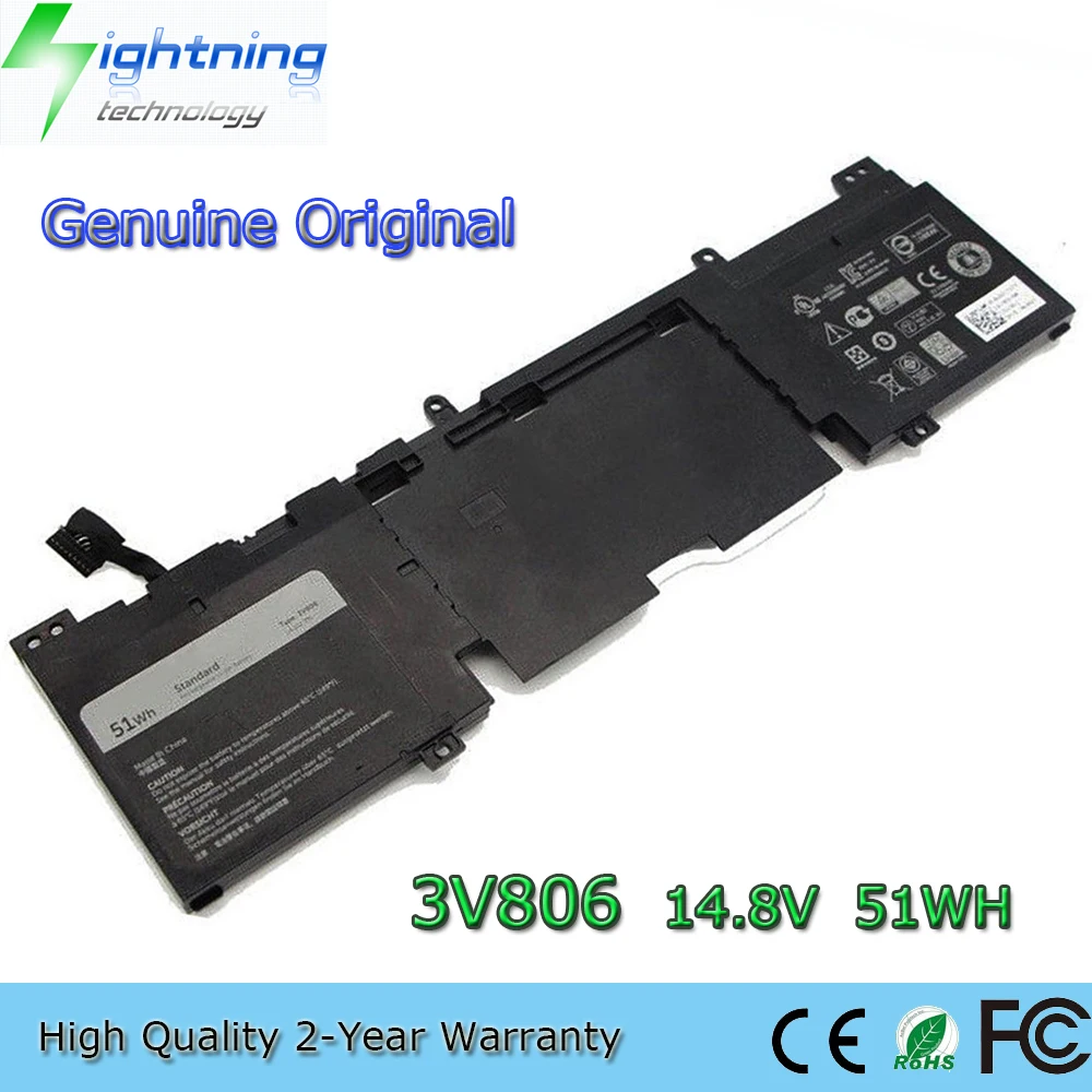 Nueva batería Original y genuina para ordenador portátil 3V806 14,8 V 51Wh para Dell Alienware 13 R2 13,3 "ALW13ED-1708 ALW13ED-1608 2608 1808
