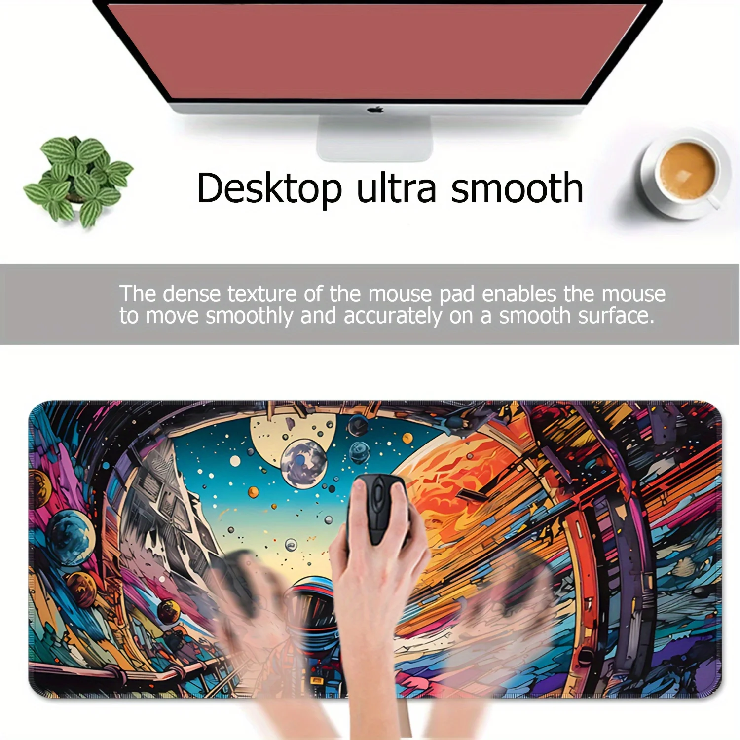 Alfombrilla de ratón súper gruesa para ordenador de deportes electrónicos, estación espacial, alfombrilla de escritorio de animación, alfombrilla de ratón antideslizante, alfombrilla de ratón de goma, accesorios de escritorio - imagen 2