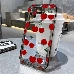 Cherry Funda Transparente Suave Antigolpes para iPhone Pro Max