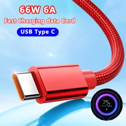 Cable USB-C Carga Rápida 66W Nailon Trenzado – Android Samsung Xiaomi Huawei
