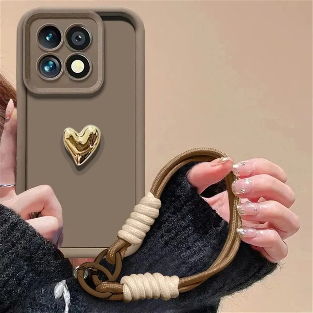 Funda de teléfono con forma de corazón de amor chapado en 3D para Samsung A17 A16 A06 A26 A36 A56 A55 A54 A35 A25 A15 A34 A14 A24 funda suave con cordón - imagen 3