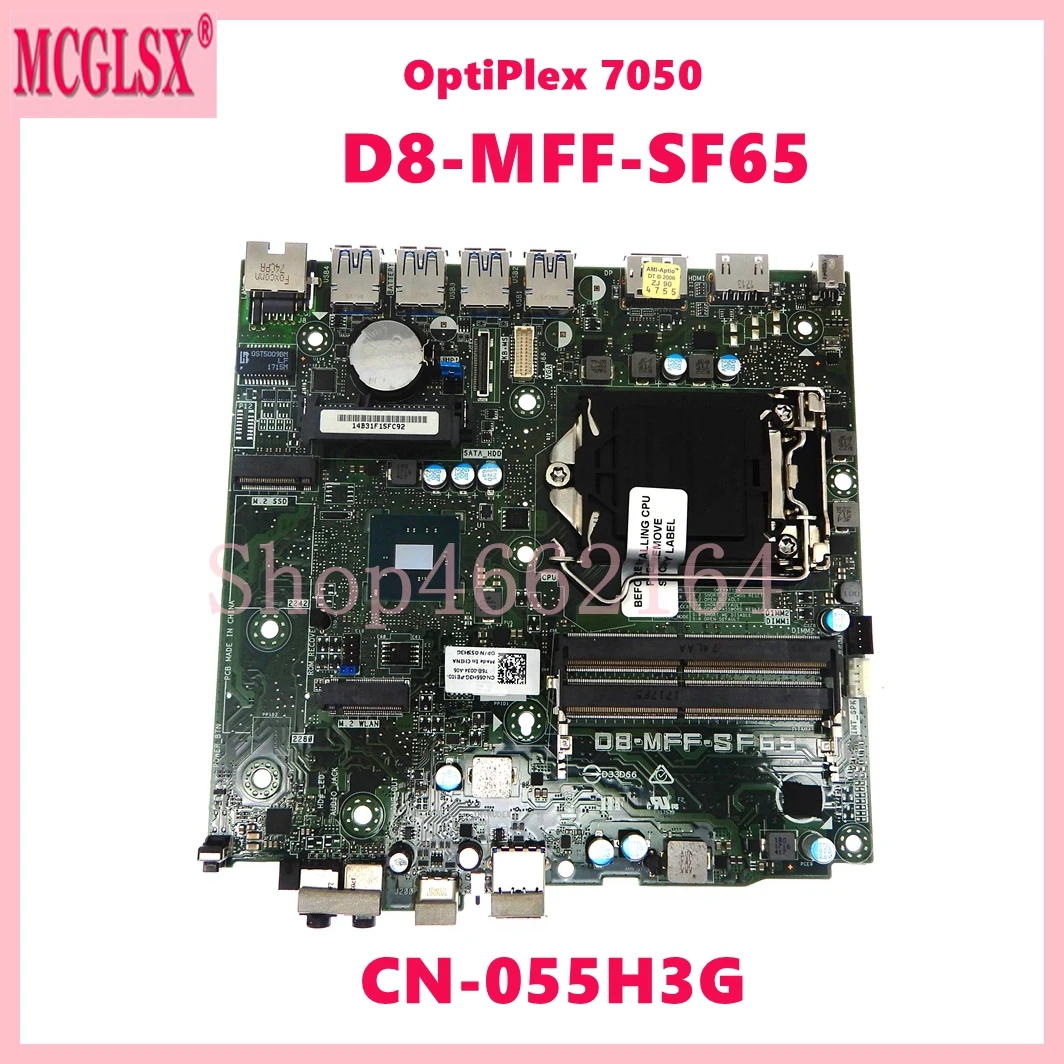 Placa base de D8-MFF-SF65 para placa base de escritorio Dell OptiPlex 7050 CN-055H3G 55H3G 100% probado OK