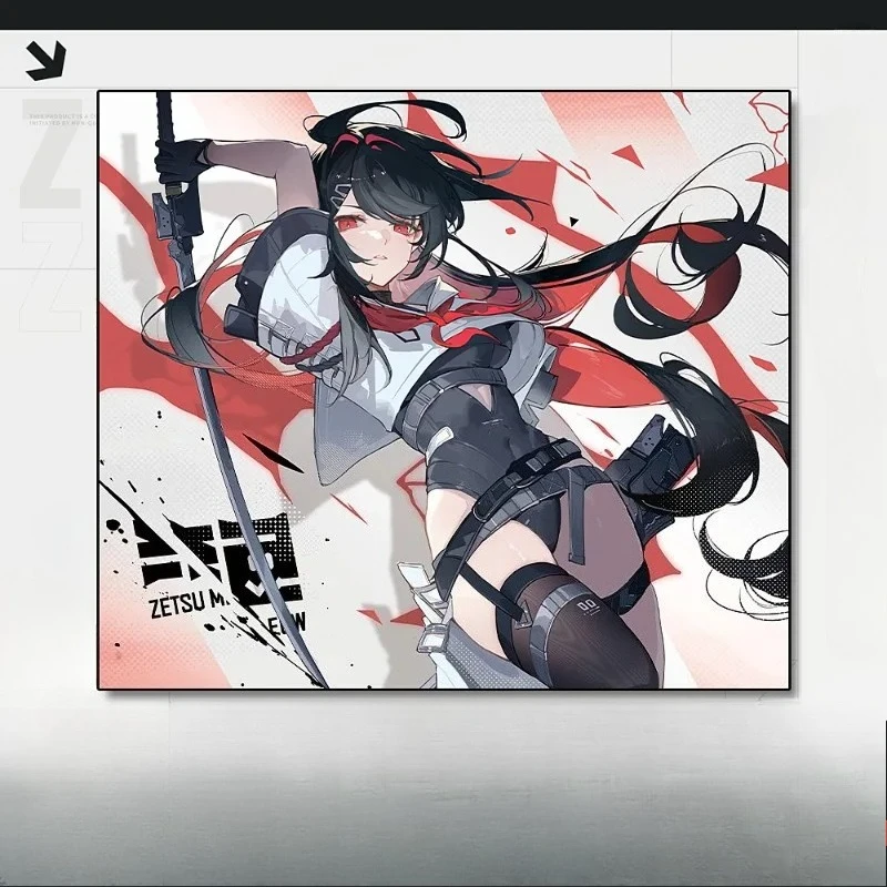 ZetsuMeow【REN2】alfombrilla de ratón de vidrio templado esmerilado FPS Anime patrón personalizado e-sports Gaming alfombrilla de ratón de oficina accesorios de jugador regalo