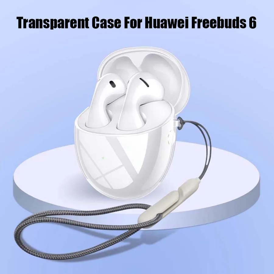 Funda suave de TPU para Huawei Freebuds 6, funda protectora transparente, funda de piel para Huawei Freebuds 6, Protector de auriculares inalámbricos
