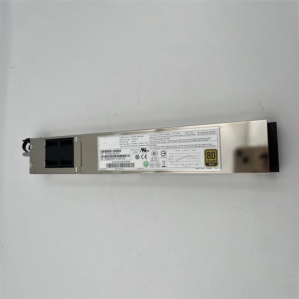 Módulo de fuente de alimentación redundante YM-2651B 650W C200M1 C210M1 Fuente de alimentación del servidor antes del envío Prueba perfecta - imagen 5