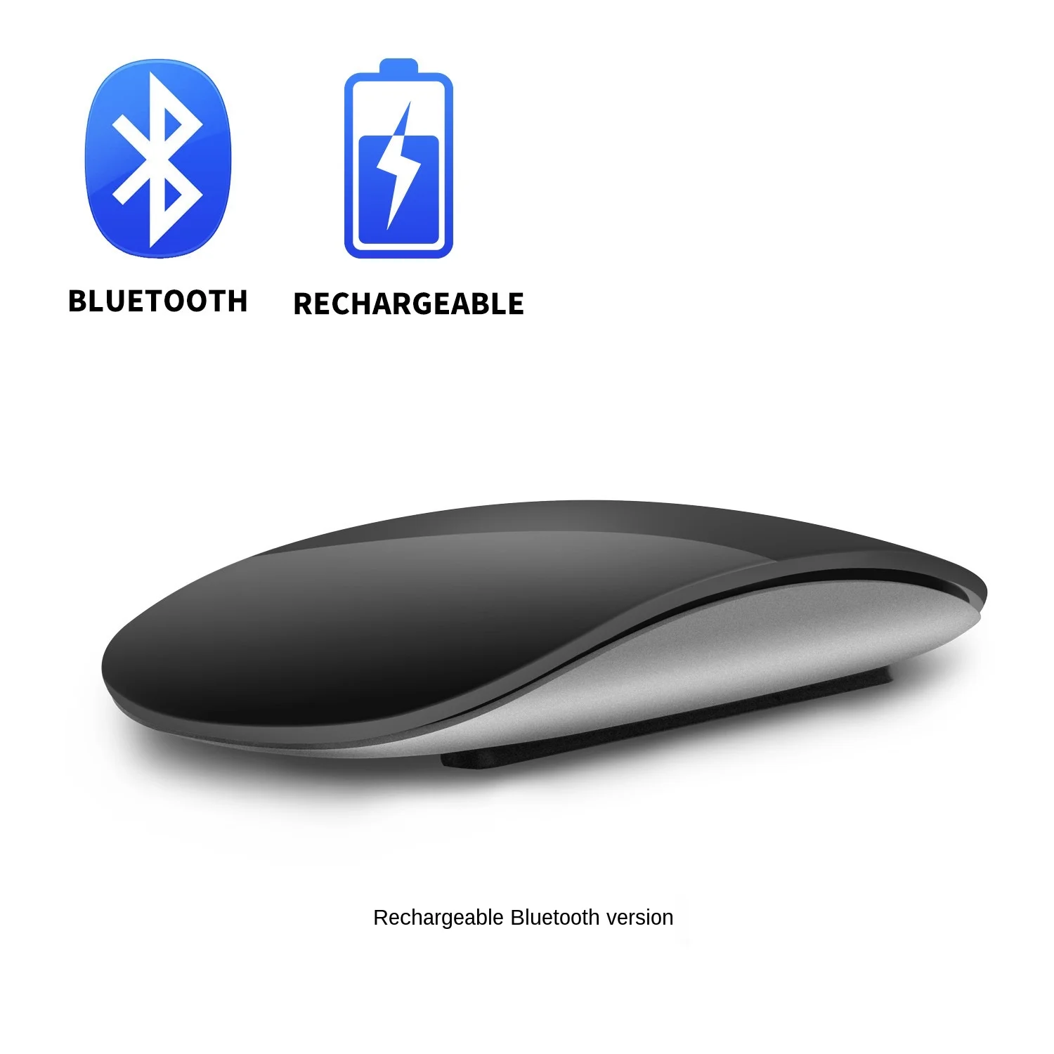 Ratón mágico inalámbrico Bluetooth, ratón láser recargable silencioso para ordenador, ratón ergonómico delgado para PC para Apple Macbook Microsoft - imagen 2