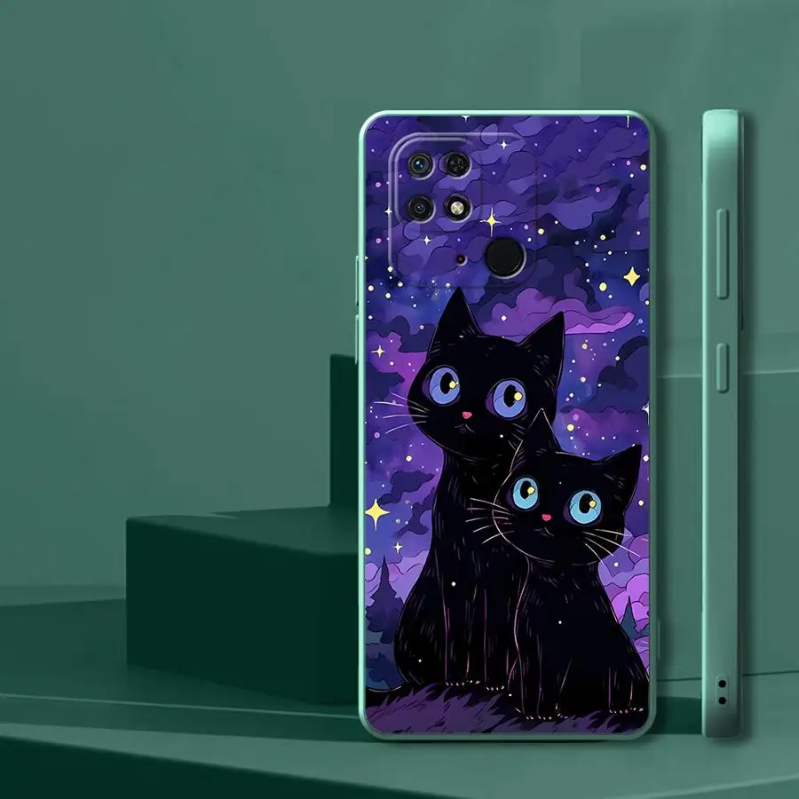 Funda de teléfono suave Van Gogh Art Cat para Xiaomi Redmi 10 12C A3x 13C A2 K40 A1 9 8 K60 14C - imagen 2