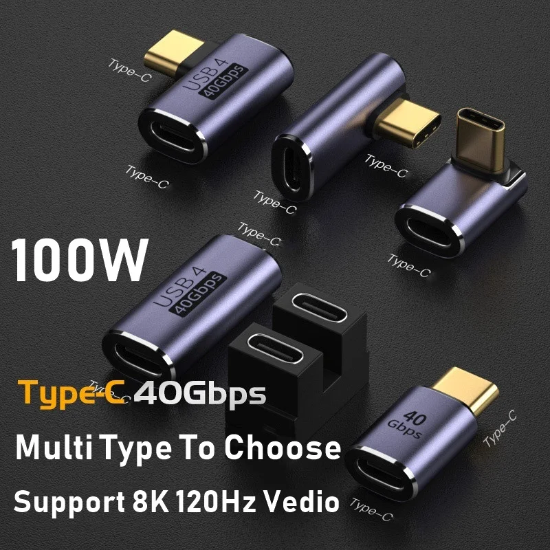 Adaptador de Metal USB 100 tipo C, convertidor de carga de USB-C para teléfono, Macbook Air Pro y portátil, transferencia rápida de datos, OTG, 40gbps, 4,0 W - imagen 3