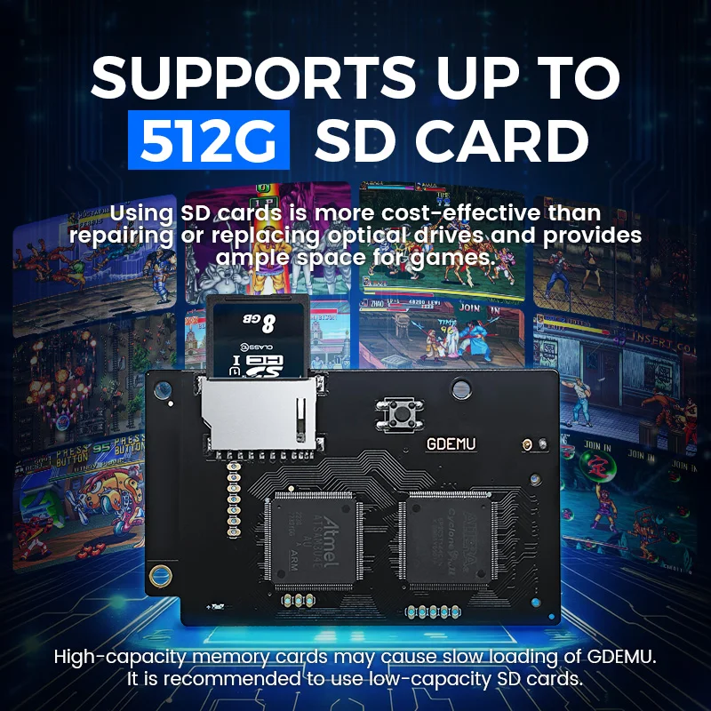 Para Dreamcast GDEMU 5 20 5 15 15b placa de simulación de unidad óptica carcasa tarjeta de memoria SD imagen GDI modificación de consola de videojuegos - imagen 2