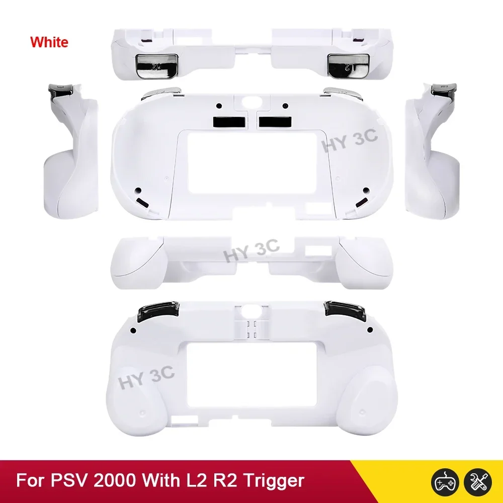 Negro blanco para PS Vita 2000 PSV 2000 PSV2000 controlador de mando Joypad mango de mano Joystick carcasa con botón de disparo L2 R2 - imagen 5