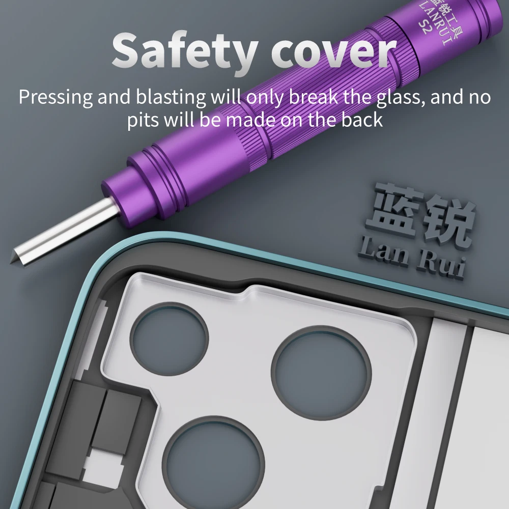 LANRUI S2 pluma de voladura de cubierta trasera de vidrio con resistencia ajustable para reparación de teléfonos móviles herramienta de voladura de cámara de cubierta trasera de vidrio - imagen 5