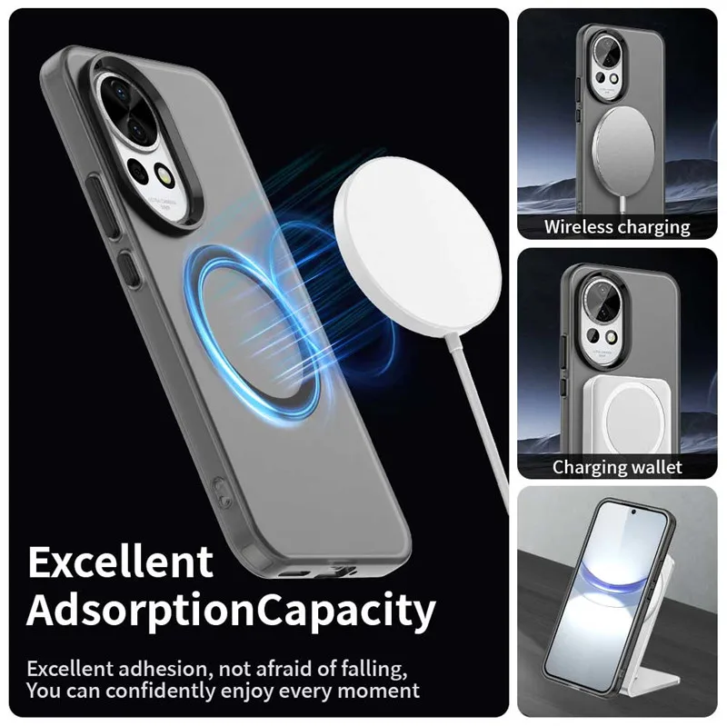 Para Huawei Nova 13 funda para Huawei Nova 13 12 funda Color caramelo translúcido mate magnético a prueba de golpes parachoques para Nova 13 Nova 12 - imagen 4