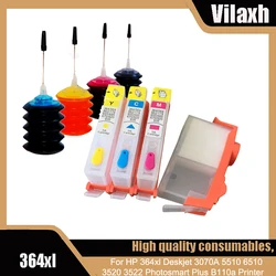 Vilaxh 4 Cartuchos 364XL Recargables para HP DeskJet 3070A/3520