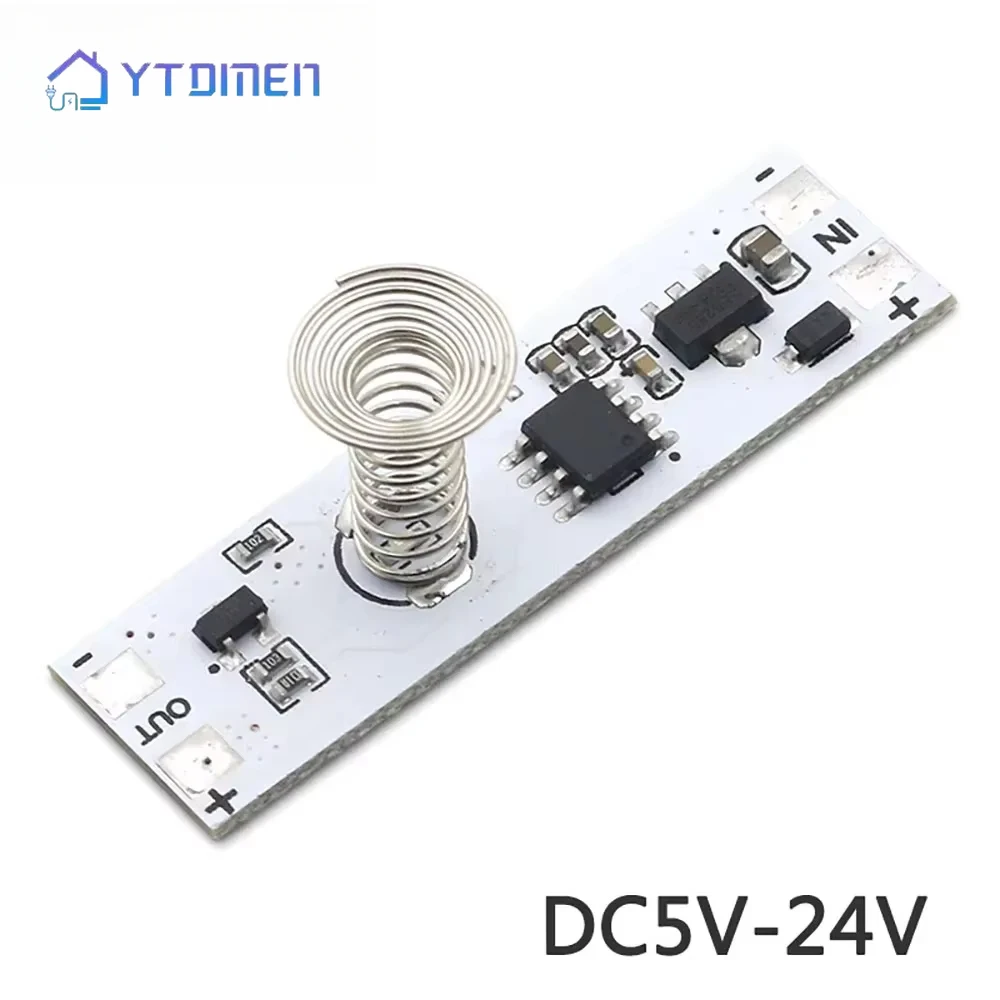 Módulo de interruptor de Sensor táctil capacitivo DC 5V-24V 3A, módulo de interruptor de Control de atenuación LED de resorte helicoidal para tira de luz LED de hogar inteligente - imagen 2