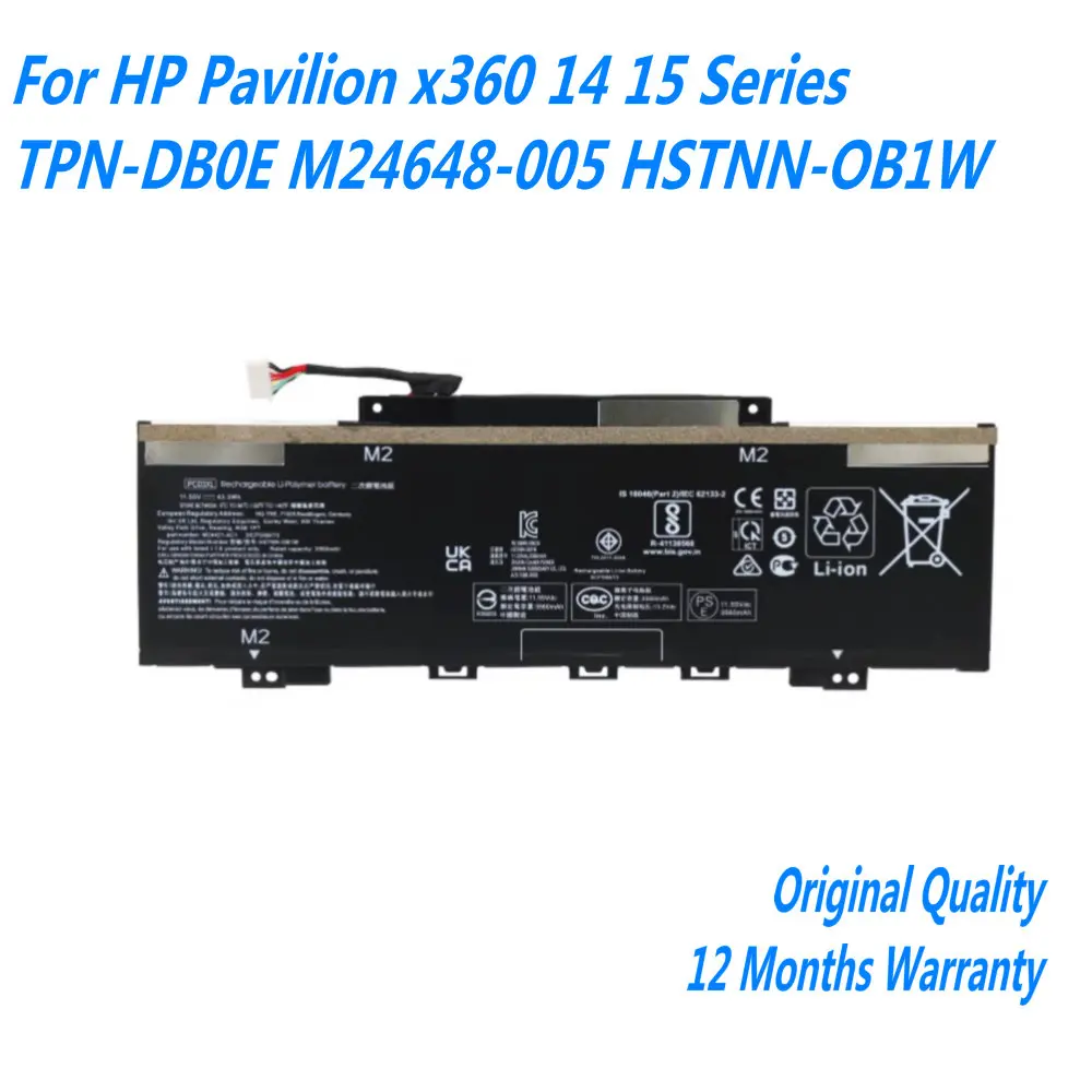 11,55 V/43,3Wh /3560mAh PC03XL batería del ordenador portátil para HP Pavilion x360 14 15 Series TPN-DB0E M24648-005 HSTNN-OB1W