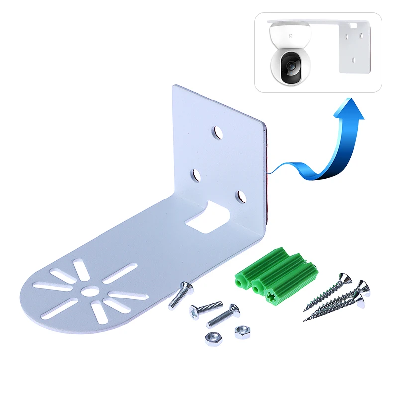 Soporte de hierro para cámara de montaje en pared sin clavos en forma de L, con Base de pegamento, versión PTZ, soporte de vigilancia, 1 ud. - imagen 3