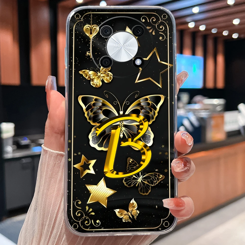 Para Huawei Nova Y90 funda de teléfono flores letras suave transparente silicona ligera funda para Huawei Nova Y 90 carcasa protectora - imagen 5