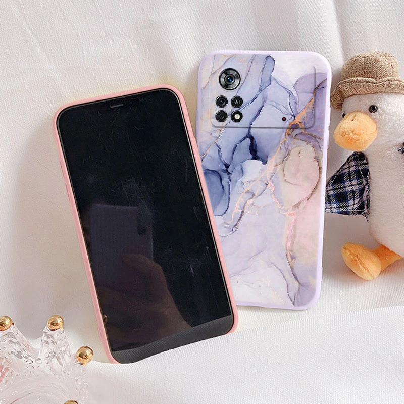 Funda de mármol de moda para Poco X4 Pro 5G Poco M4 Pro Fundas protectoras suaves Coque de silicona Fundas de parachoques para Xiaomi Poco M4 Pro 4G - imagen 4