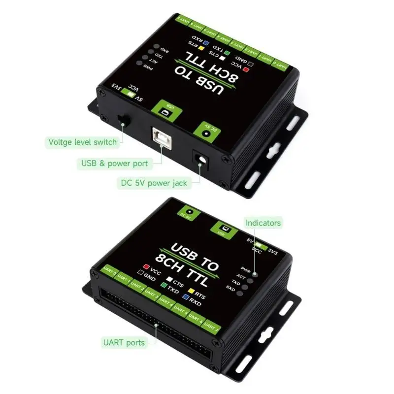 Y1UB Módulo USB a UART 8 canales fácil usar para aplicaciones industriales - imagen 2