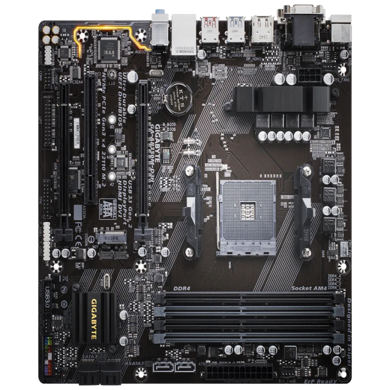 GIGABYTE GA-AB350M-D3H (AM4/ B350/ CrossFire de 2 vías/ HDMI/ DP/ M.2/ SATA/ USB 3.1 tipo A/ Micro ATX/ DDR4/placa base) - imagen 5