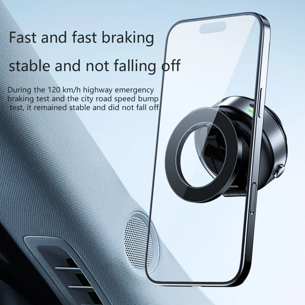 Soporte para teléfono de coche con ventosa de vacío eléctrica X98 360 ° Soporte plegable magnético fuerte de rotación para iphone 12-16 Pro Xiaomi Samsung - imagen 4