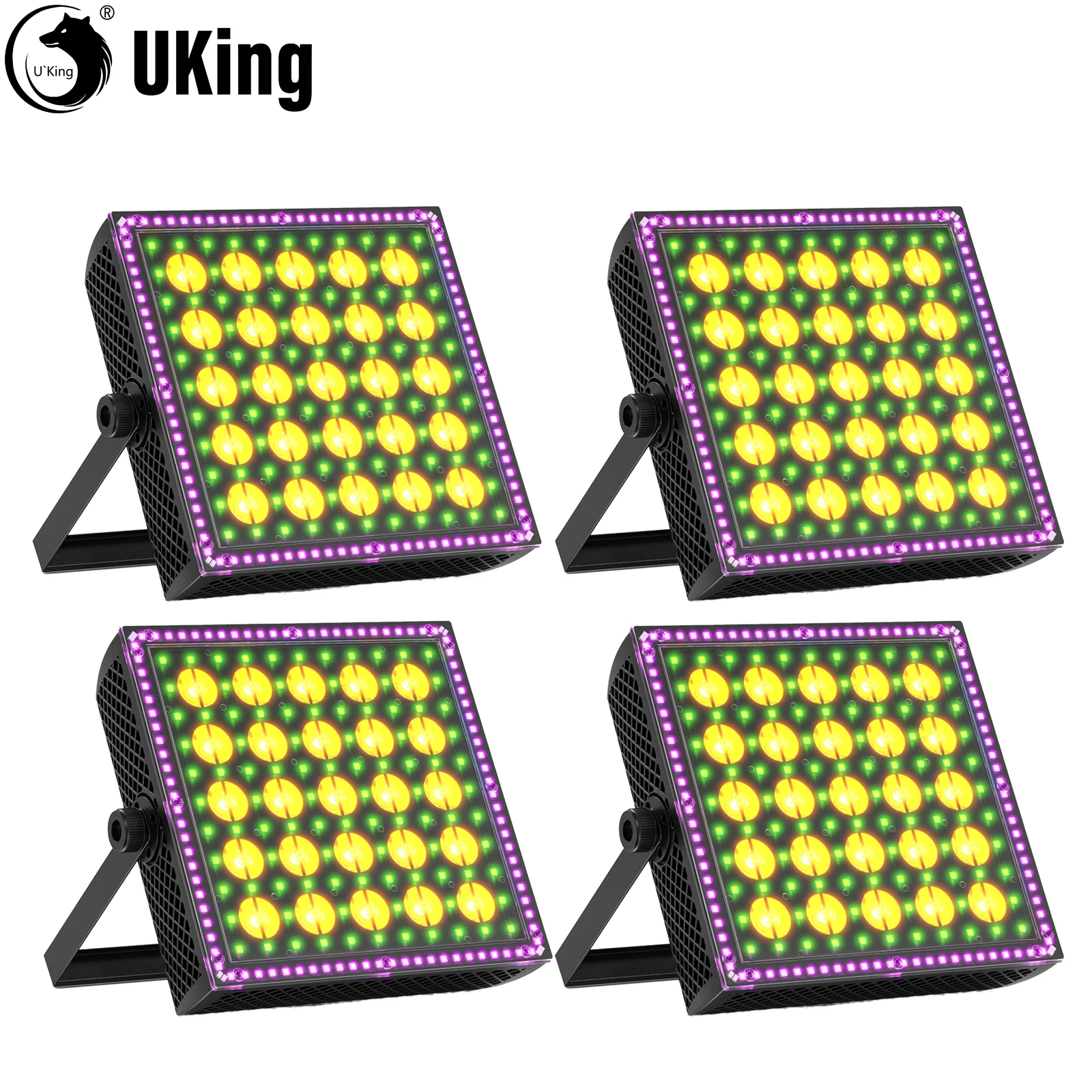 U'King 200W luz LED de pared 5X5 luces LED doradas de píxeles de escenario 15CH DMX512 luces de DJ para discoteca Club Bar KTV fiesta de boda - imagen 2