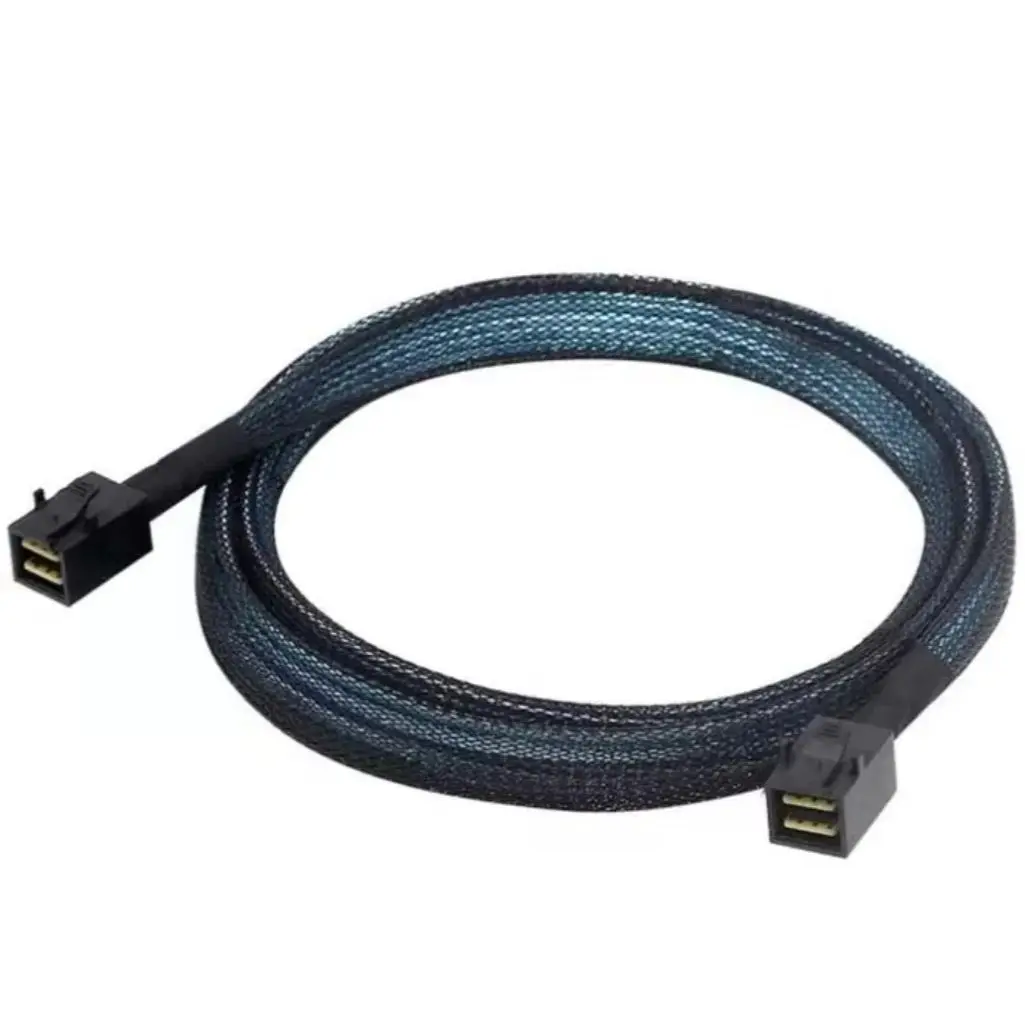 SFF-8643 Mini SAS HD servidor placa base Cable plano posterior SFF 8643 a 8643 HD MINI SAS Cable para ordenador disco duro 0,5 M 2M Cable