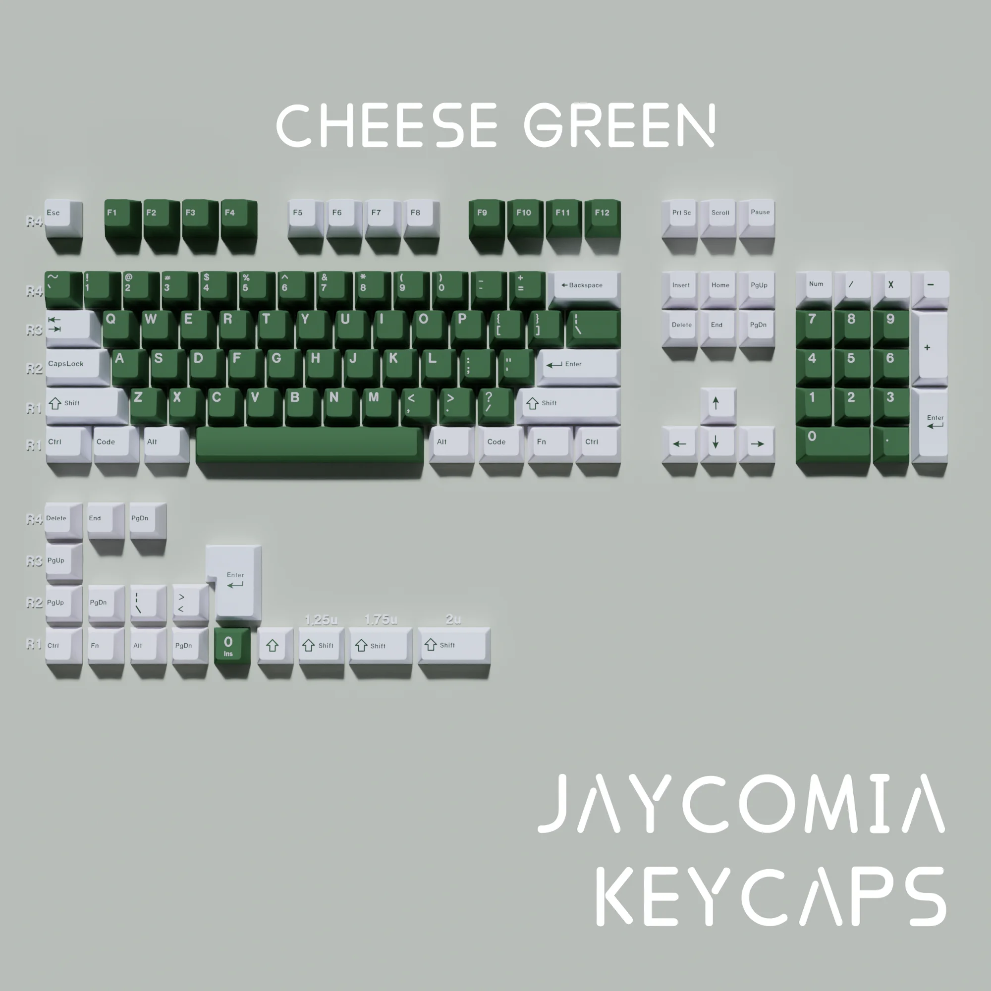 GMK-teclas PBT de color verde queso, perfil de cereza, 126 teclas, juego grande, teclas de diseño ISO para teclado mecánico para jugar, GMK75 Wooting - imagen 3