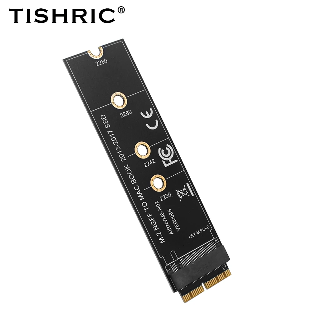 TISHRIC-Tarjeta elevadora NVME M.2 a 2013-2017 para Macbook Air Pro, SSD, M.2, KEY-M, PCI-E, compatible con 2230, 2242, 2260, 2280, 5-20 unidades - imagen 2