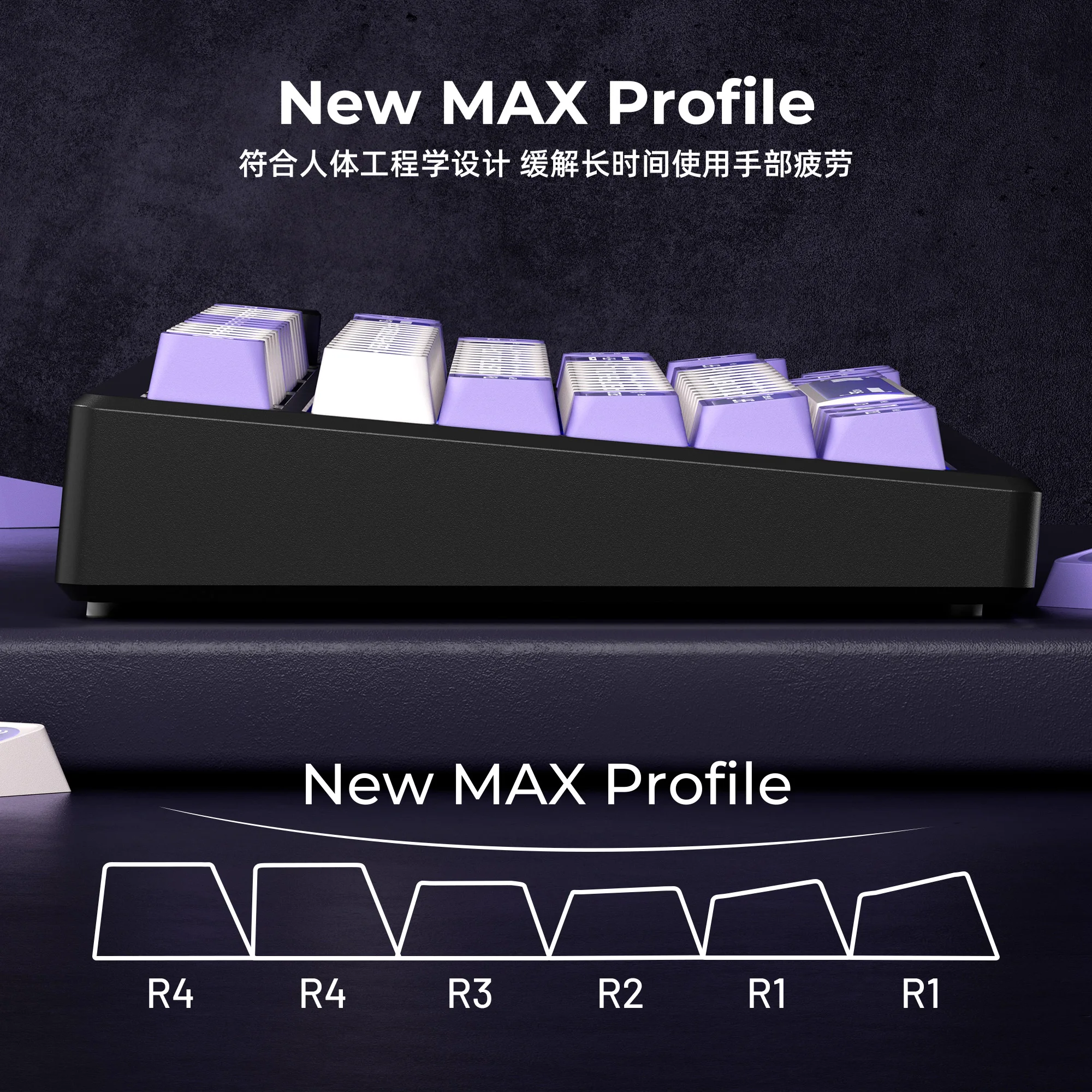 Juego de teclas con tema mate Opalopal MAX, teclas PBT PC Cherry Profile personalizadas originales hechas a mano para accesorios de teclado mecánico - imagen 4