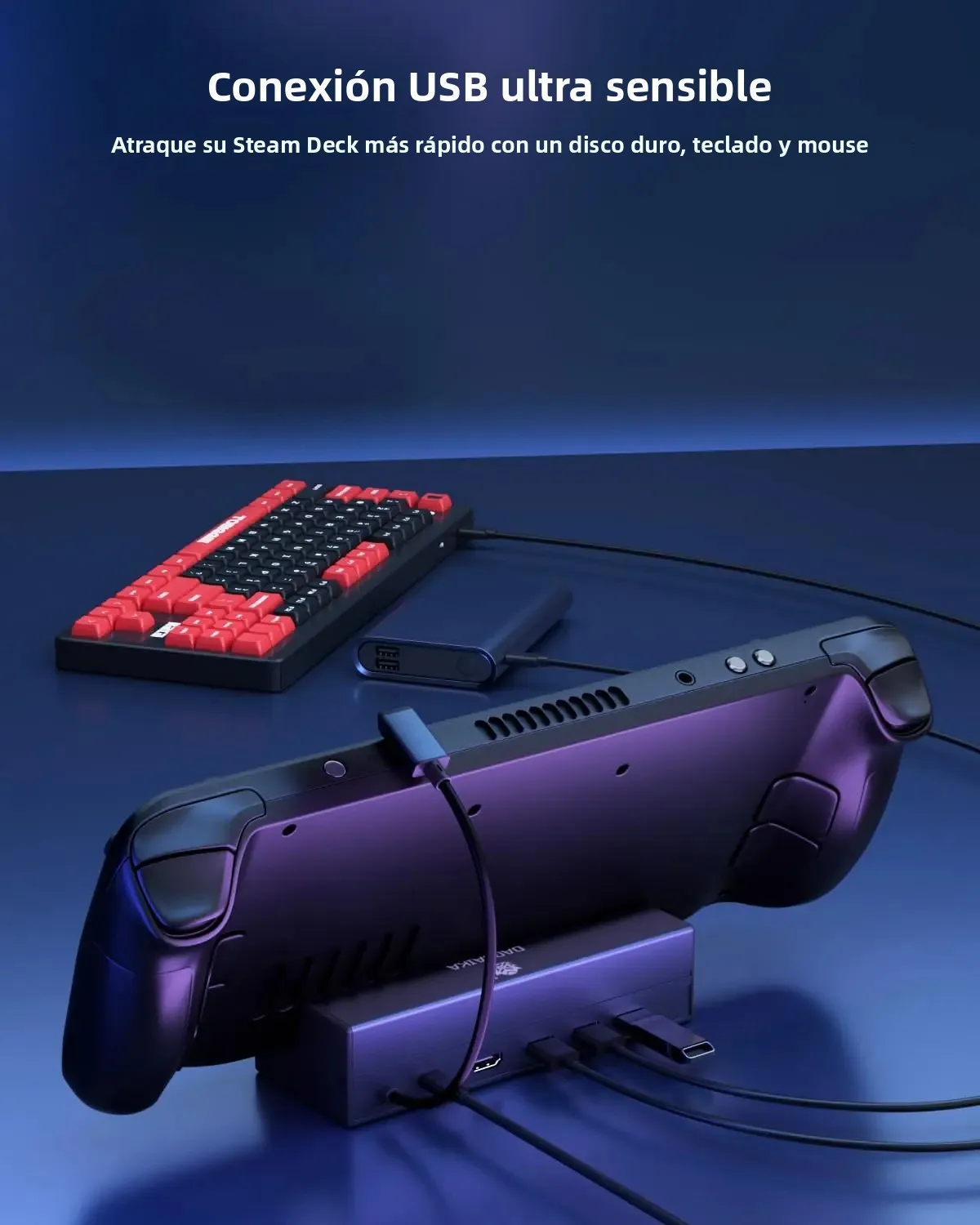 Steam Deck Dock Estación de acoplamiento 6 en 1 para Steam Deck/ROG Ally con 4K @ 60HZ HDTV, PD 100W, 3 * USB 3,0 Gigabit RJ45 HUB - imagen 4