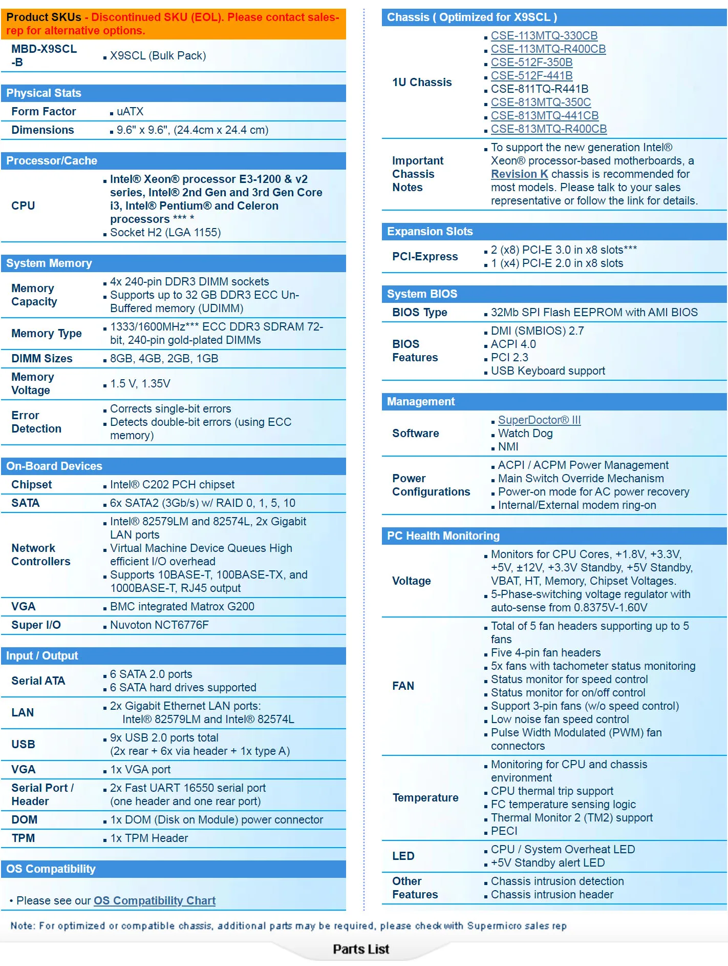 Placa base UATX de servidor unidireccional X9SCL LGA 1155 Intel C202 Xeon E3-1200 v2 Series 2/3a generación Core i3 DDR3 PCI-E3.0 - imagen 4