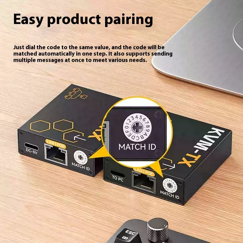 Extensor KVM sobre IP HDMI 1Tx 4Rx 4K HDMI a RJ45 Control de teclado/ratón Alcance de 100 m - imagen 5