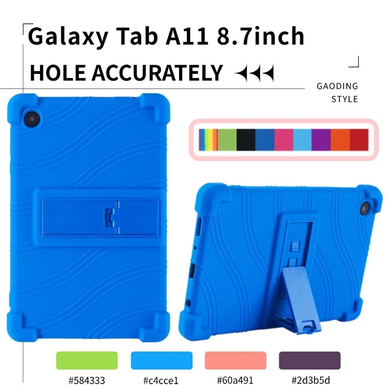 Para Samsung galaxy tab A11 8,7 ''2025 SM-X133 SM-X135 funda con soporte para niños cubierta de silicona a prueba de golpes - imagen 2