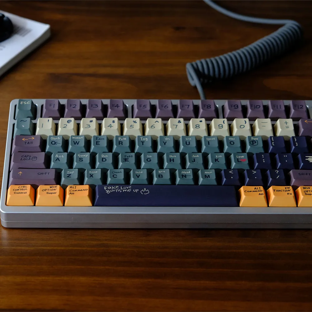 Love Story-teclas PBT de 151 teclas, perfil de cereza, sublimación de tinte, juegos completos de teclas para teclado mecánico Outemu Gateron Switch - imagen 5