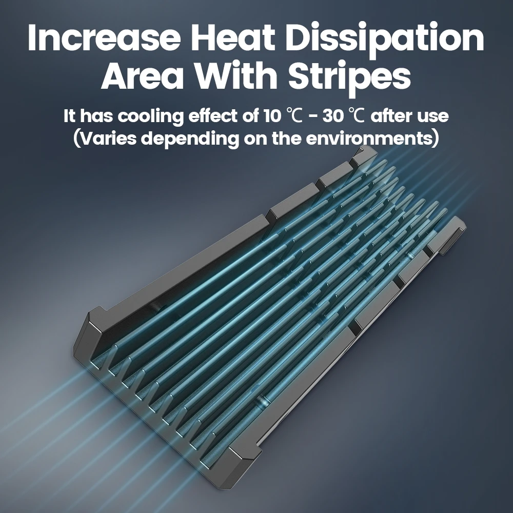 JEYI Cooler II M.2 SSD disipador de calor aleación de aluminio y magnesio radiador eficiente con almohadilla térmica para PC/PS5 M.2 PCIE 2280 NVMe SSD - imagen 2