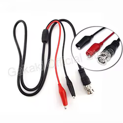 Cable de prueba de combinación multifunción, conector macho BNC a pinza de cocodrilo Dual, sonda de osciloscopio, Cable de plomo, 1M