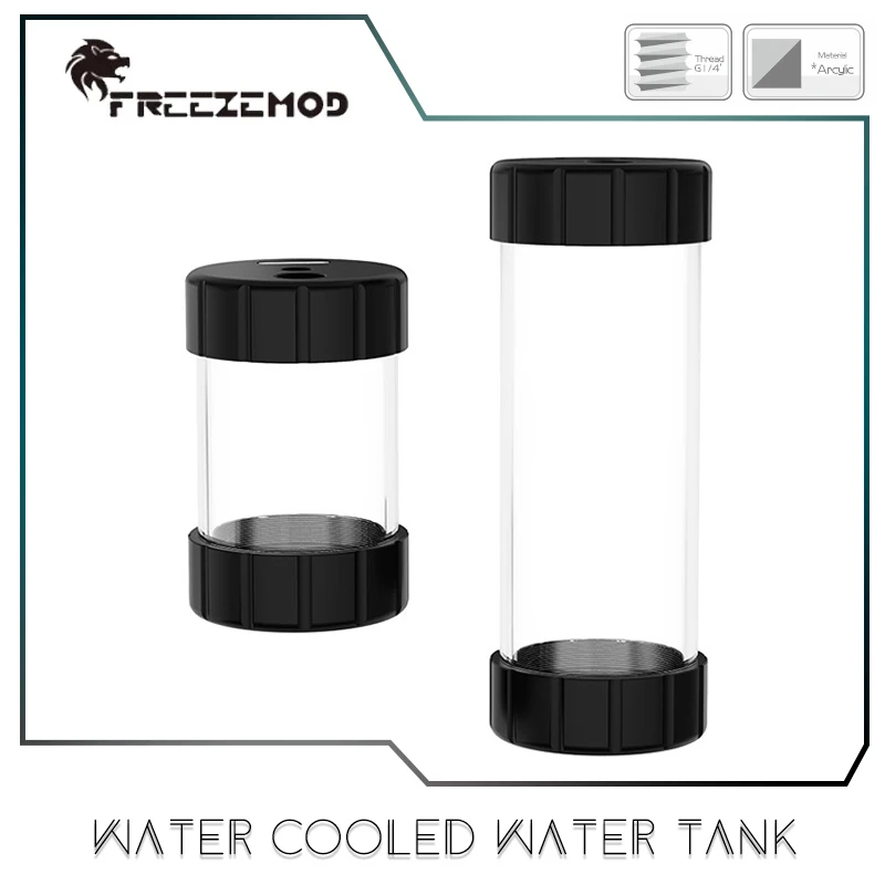 FREEZEMOD Depósito de enfriamiento por agua Depósito cilíndrico grande con diámetro exterior de 80 mm, 130 mm/230 mm de longitud, 2 roscas G1/2'', YSX-8PM