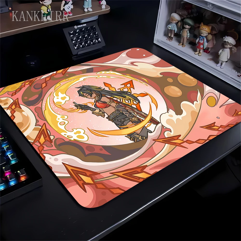 Alfombrilla de ratón de Anime Genshin Impact Keqing, alfombrilla de ratón XS para juegos, alfombrilla de escritorio pequeña, alfombra de jugador para ordenador, alfombrilla para teclado para ordenador - imagen 3