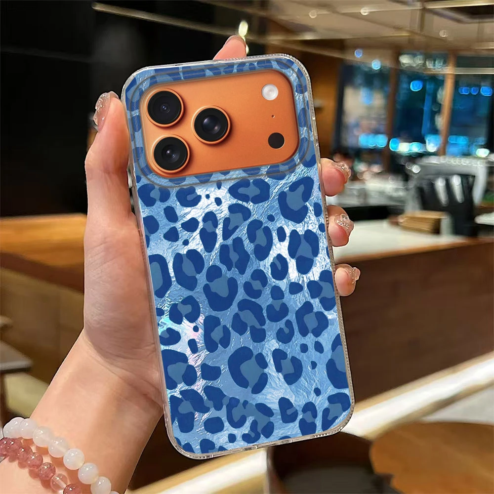 Funda de teléfono INS de moda de leopardo rosa coreano para iphone 17 Air 16 15 14 13 11 12 Pro Max 7 8 Plus X XS XR SE 2022 2020 16e - imagen 5