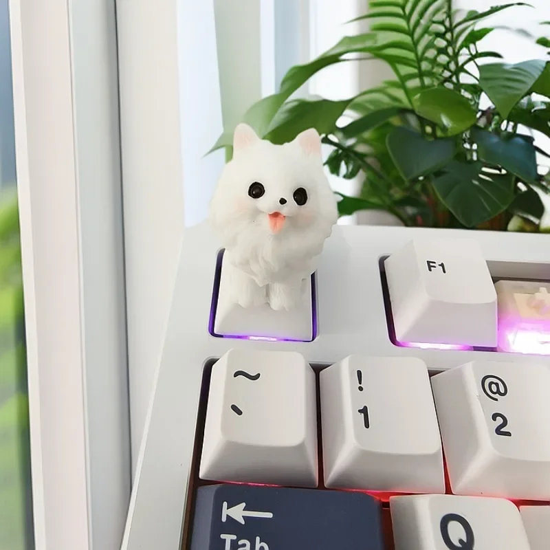 Lindo gato perro personalizado Keycap Artisan Key Caps MX Switch teclas de resina para teclado mecánico tapas PC juguetes adornos regalos de vacaciones