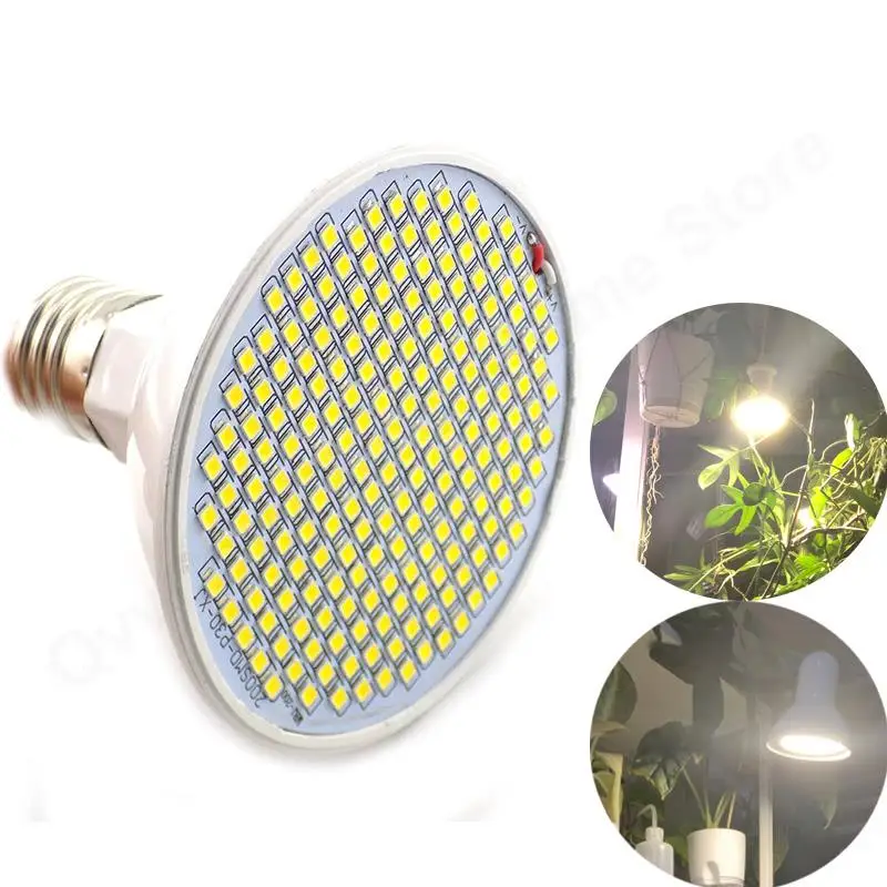Luz LED de espectro completo para Cultivo de plantas, fitoamplificador amarillo de 8W, para interior de vegetales, tienda de Cultivo, habitación, casa verde, 200